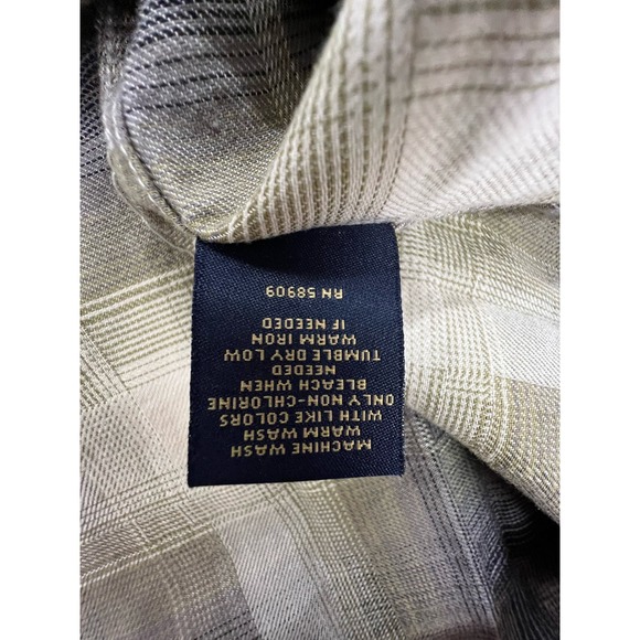 Men's Cremieux Premium ~ Log Sleeve ~ Button Up Shirt ~ Size Xl ~ Browns Tans - Picture 5 of 8